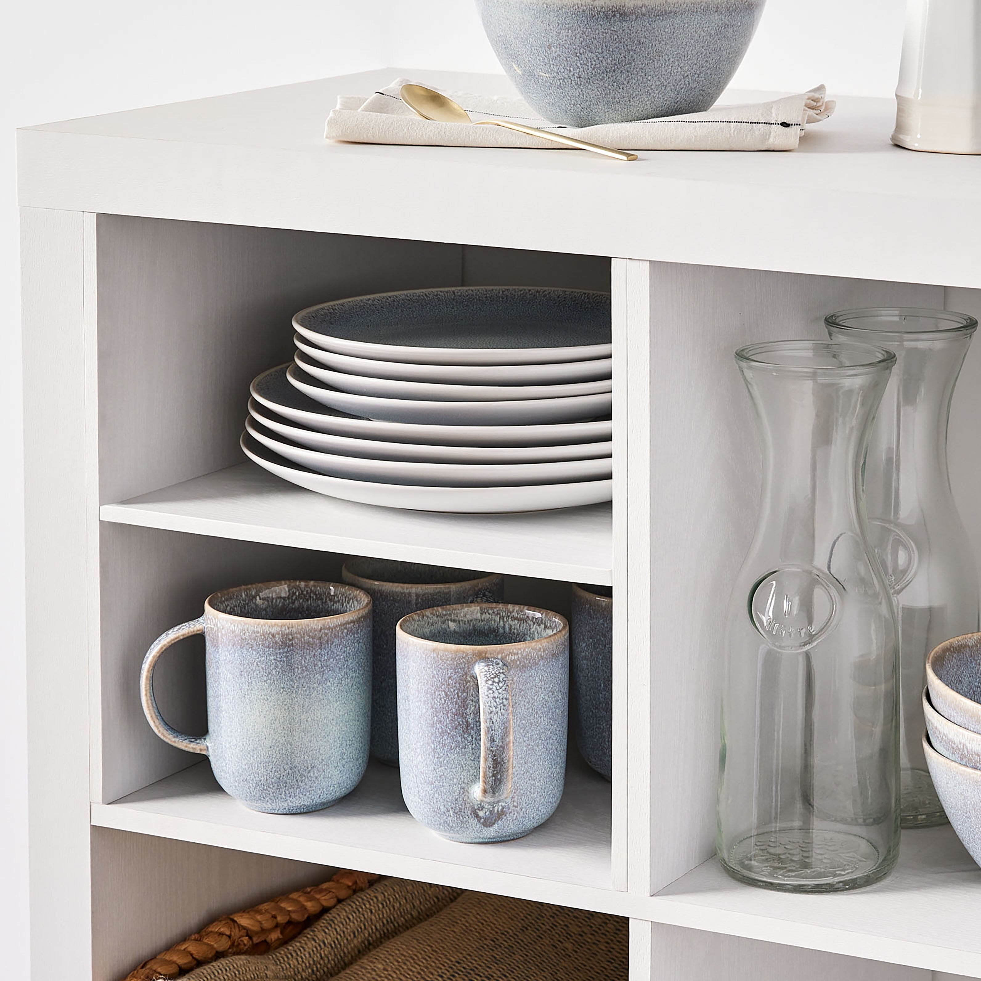 Better Homes &amp; Gardens H Shelf Insert for Cube Organizers, Tobacco Oak
