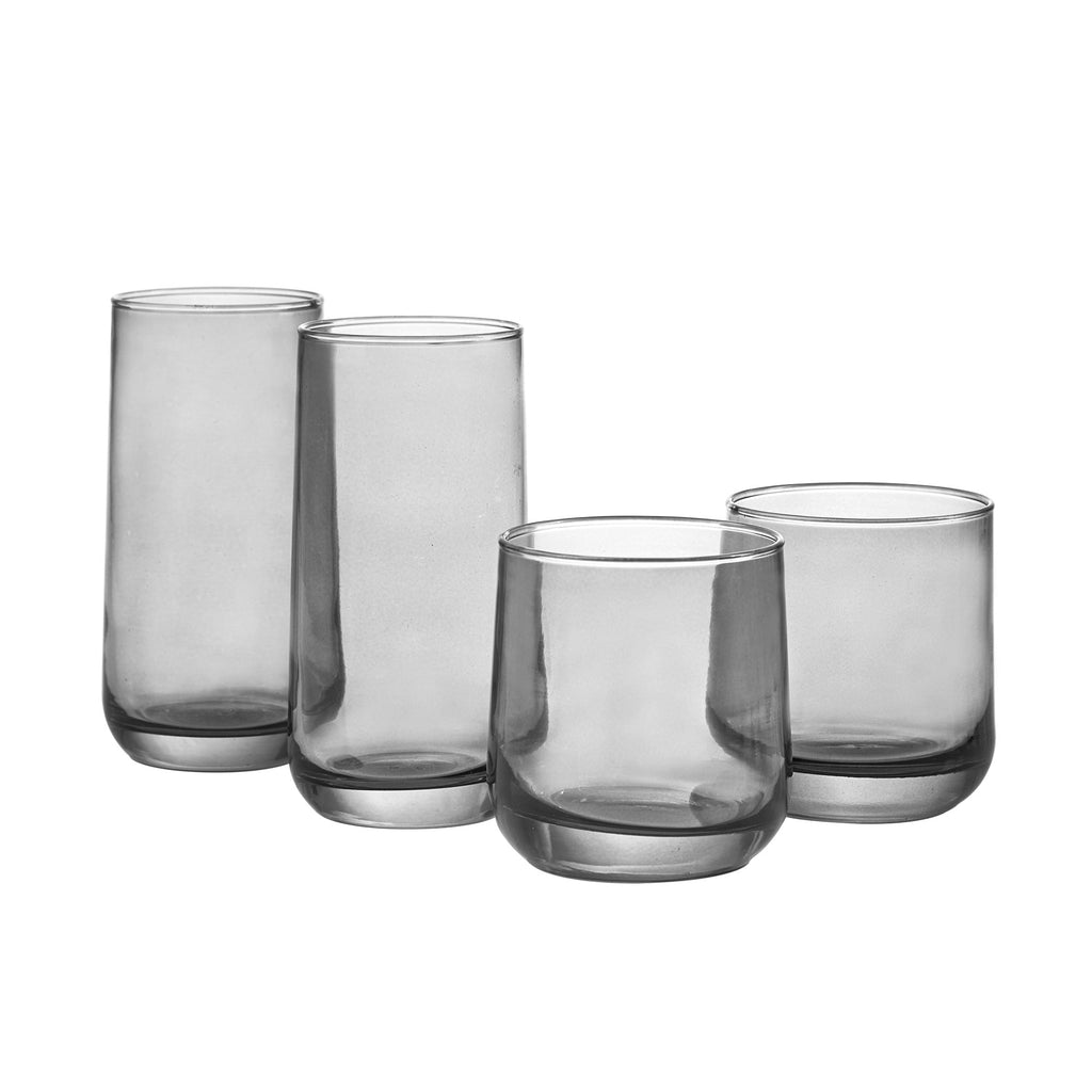 Better Homes &amp; Gardens Josie 16-Piece Smoke Drinkware Set