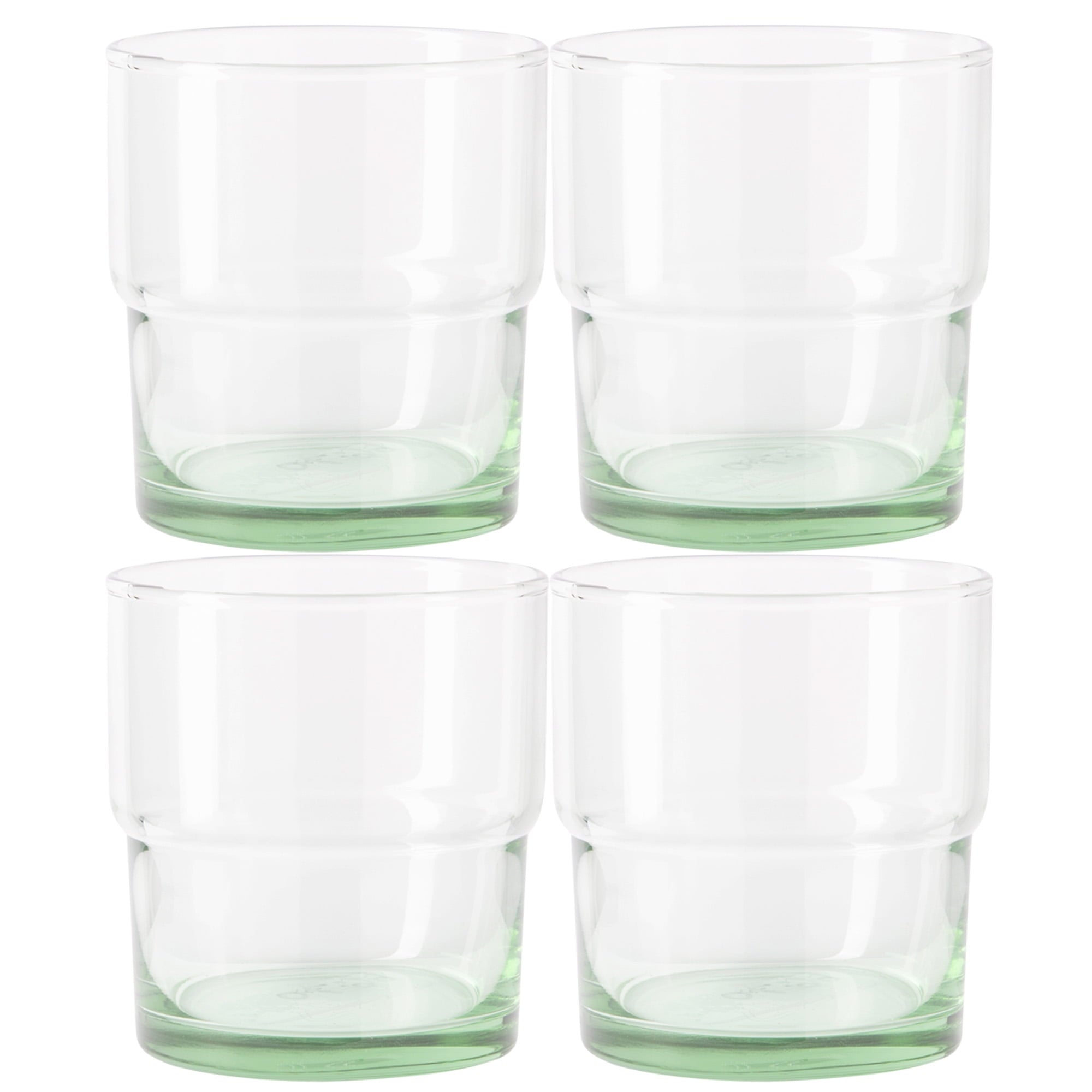 Better Homes &amp; Gardens Recycled Green Glassware, Glass, 4 Pack, 10 oz
