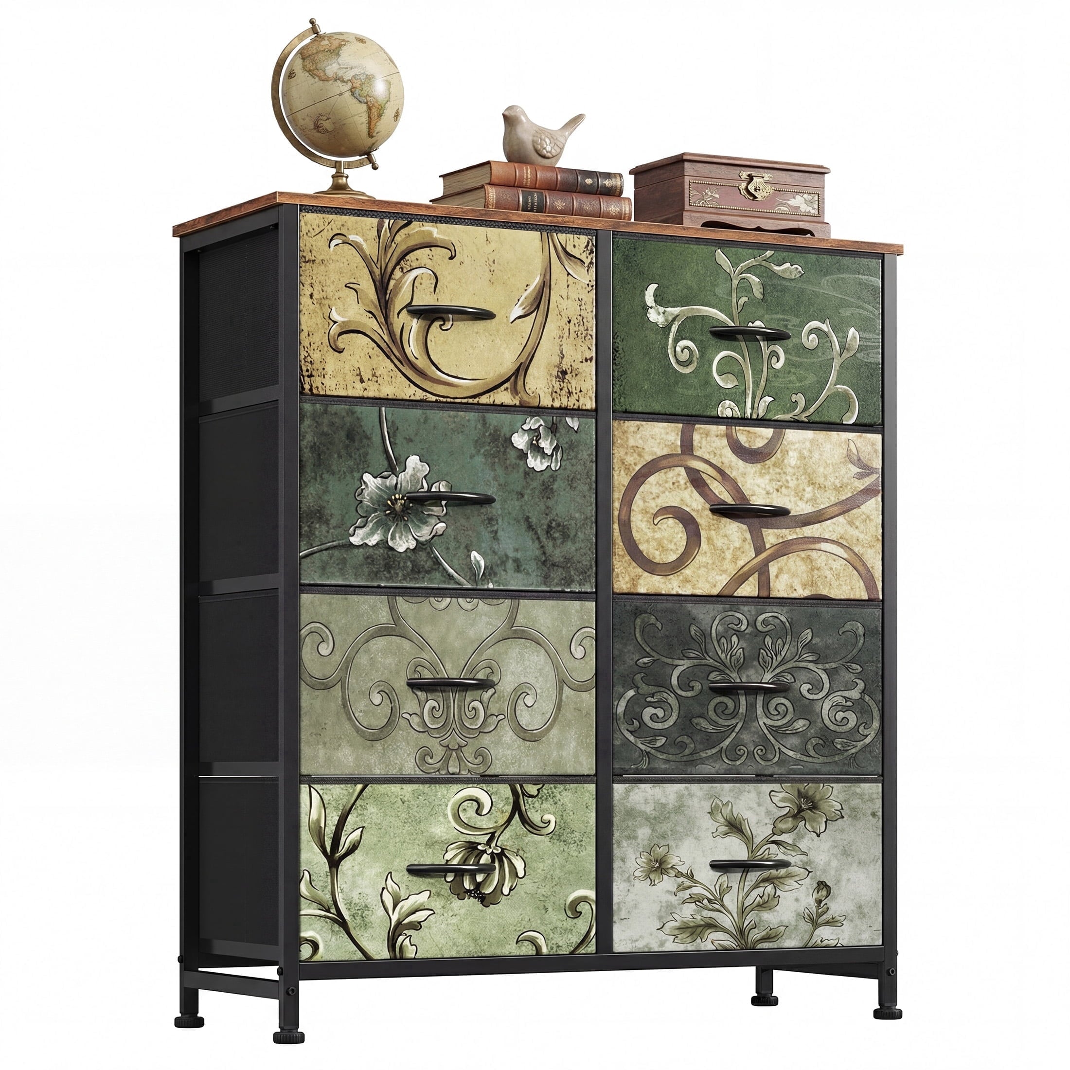 8-Drawer Fabric Dresser Storage Chest for Bedroom, Closet, Entryway, Storage Furniture for Adults, Black