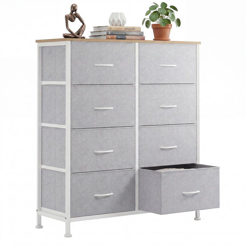 8-Drawer Fabric Dresser Storage Chest for Bedroom, Closet, Entryway, Storage Furniture for Adults, Black