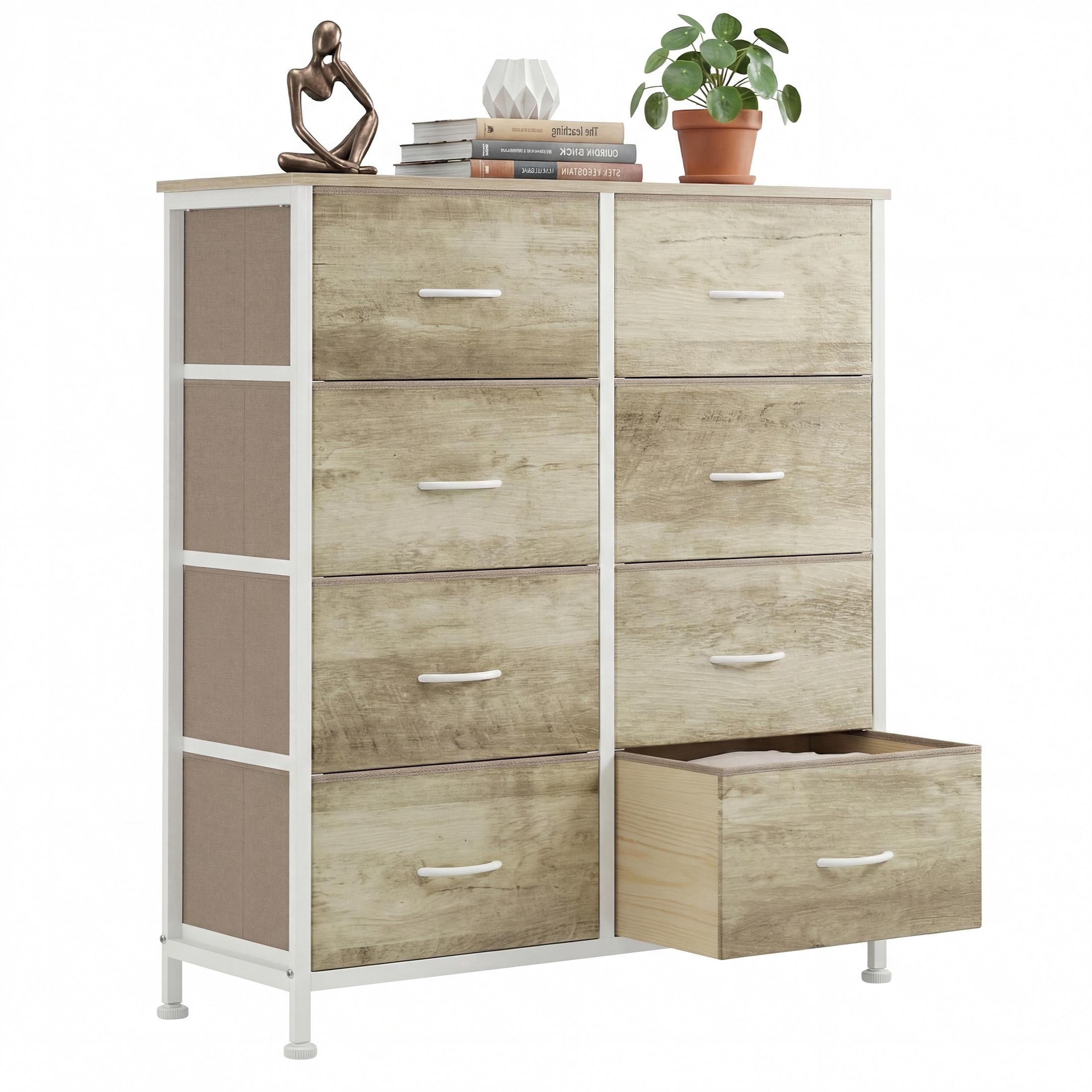 8-Drawer Fabric Dresser Storage Chest for Bedroom, Closet, Entryway, Storage Furniture for Adults, Black