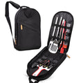 Camp Utensil Set Kitchen Cooking BBQ Grill Tool Kit with Organizer Bag, 12-Piece Travel Kitchen Grill Accessories Compact Gear Cookware Kit for Camping RV Sailboat Backyard BBQ