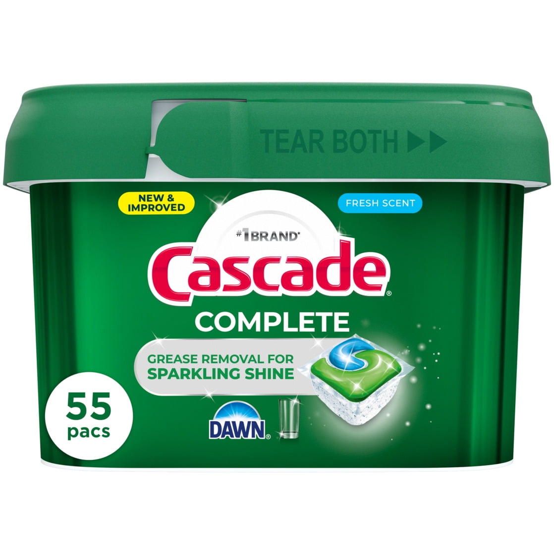 Complete Dishwasher Detergent Fresh, 55ct