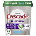 Platinum + Oxi Dishwasher Detergent Pods, Fresh Scent, 34.5 Ounce, 62 Count