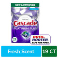 Platinum Plus Action Pacs Dishwasher Pods Dish Detergent Soap Lemon 19 ct - Pack of 2