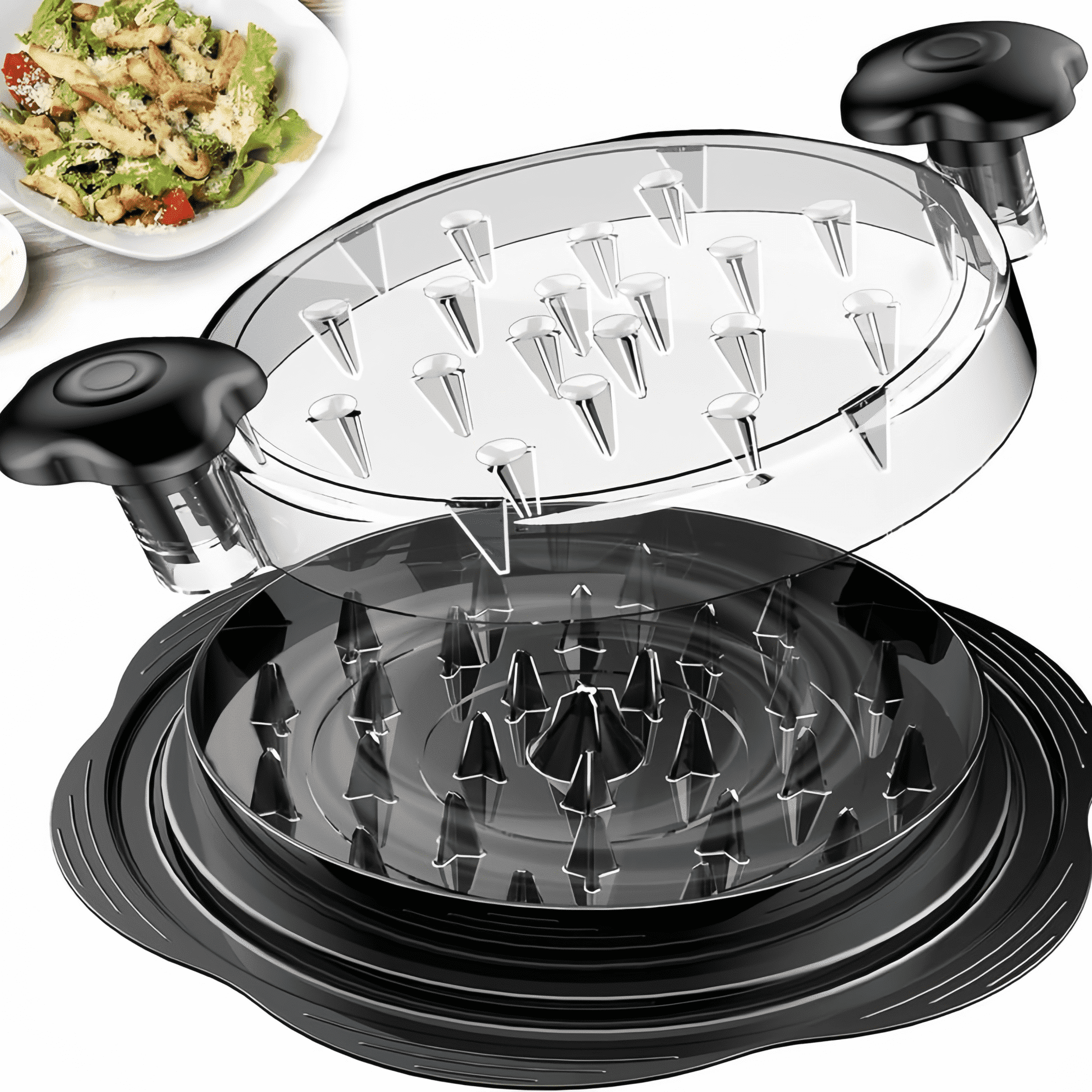 Chicken Shredder Tool Twist (Large 10 Inch), Meat Shredder for Pulled Pork Beef &amp; Chicken, BPA Free with Anti-Slip Base &amp; Handle, Kitchen Gadget, 1 Count