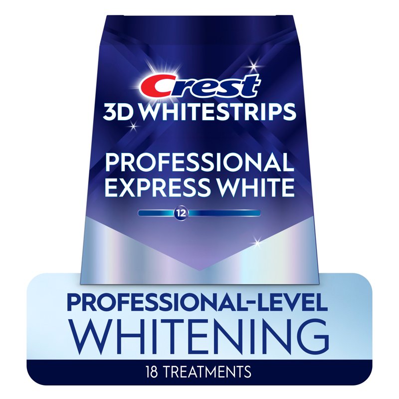 Crest Teeth Whitening Kit, 3DWhitestrips Professional Express Teeth Whitening Kit, 18 Count
