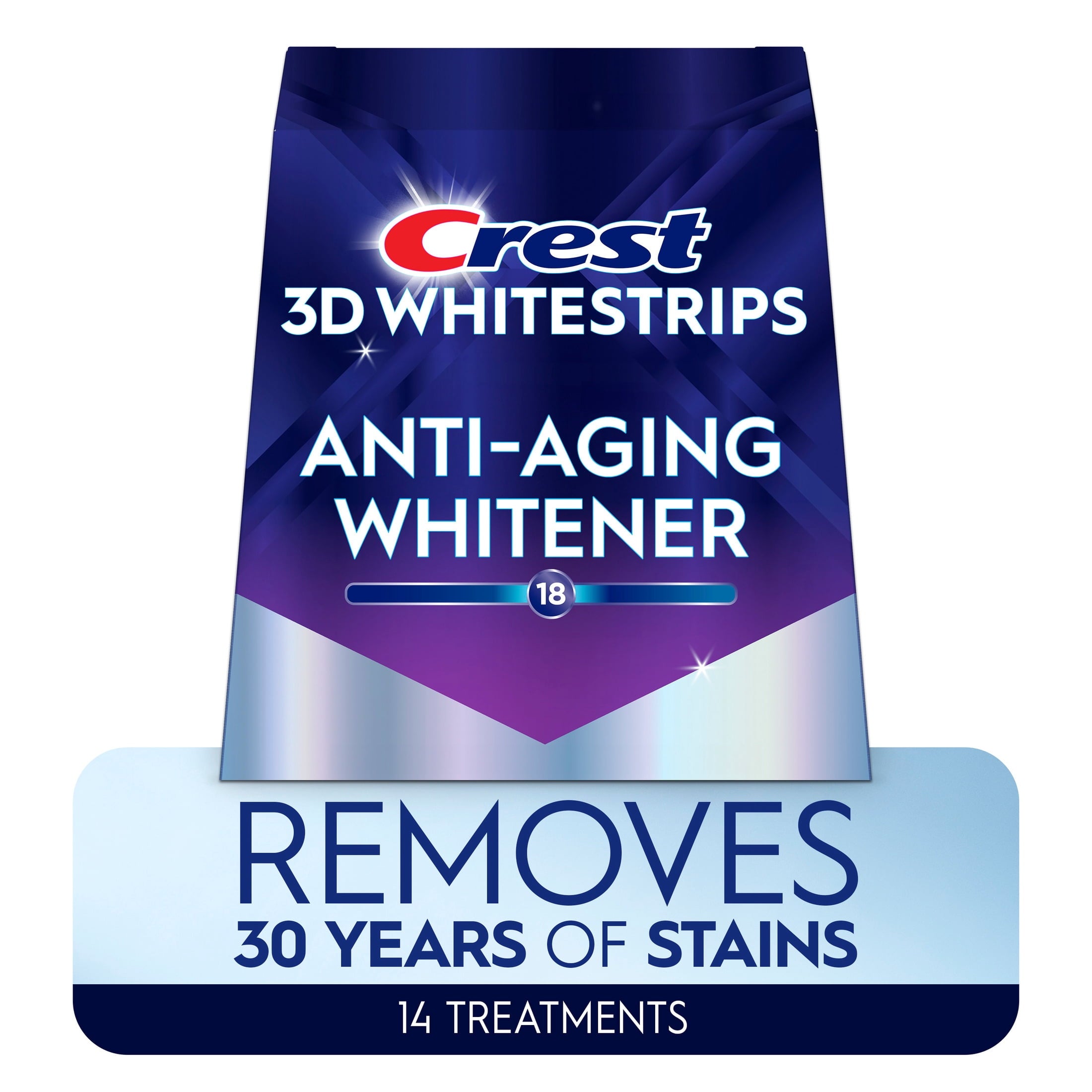 Crest Teeth Whitening Kit, 3DWhitestrips AntiAging Teeth Whitening Kit, 14 Count