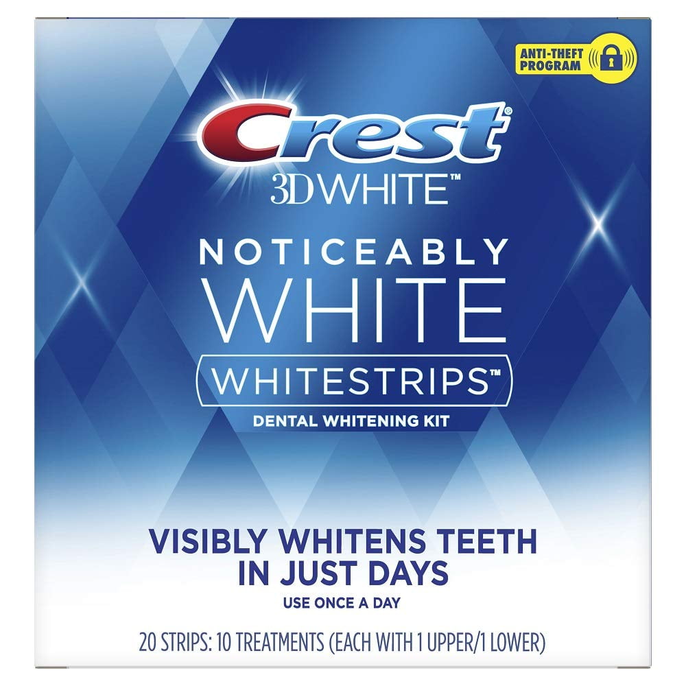 Crest 3D Whitestrips Noticeably White Teeth Whitening Kit, 10 Treatments, 20 Strips