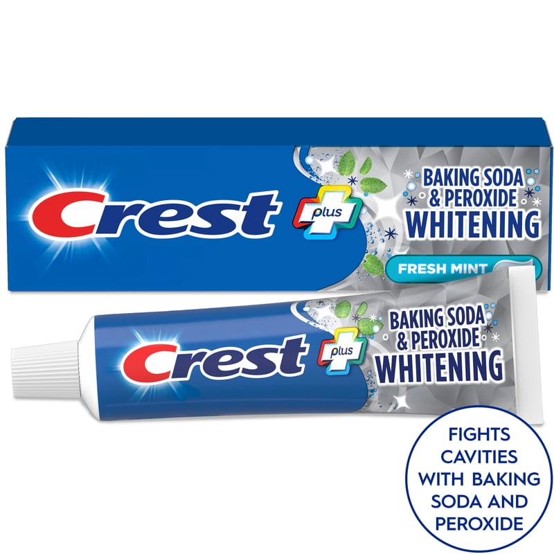 Crest Toothpaste, Plus Baking Soda & Peroxide Whitening Toothpaste, Fresh Mint, 5.7 oz