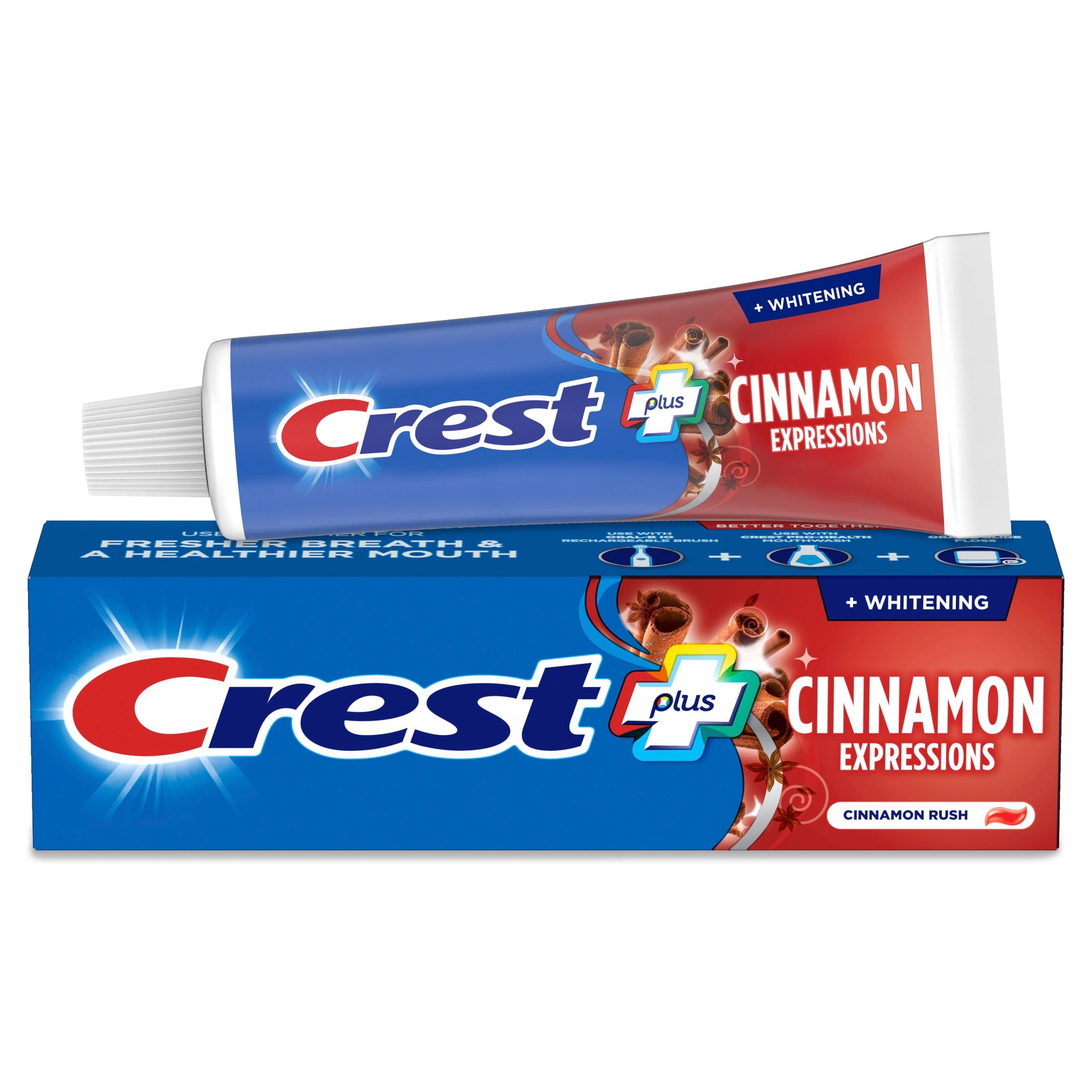 Crest Toothpaste, Whitening Plus Cinnamon Expressions Toothpaste 5.4 oz
