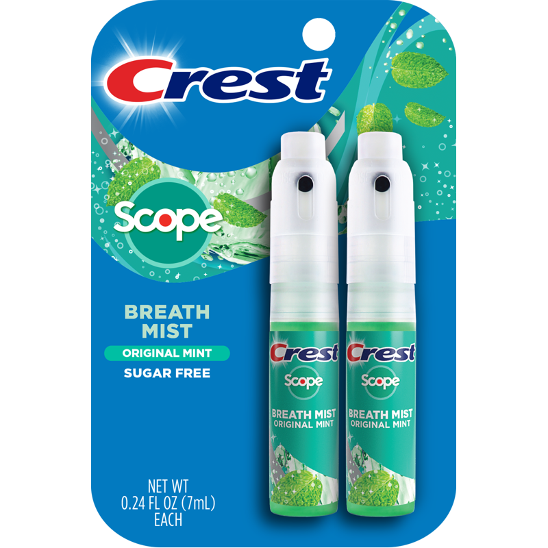 Crest Scope Long Lasting Mint Breath Mist, 0.24 fl oz, 2 ct