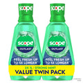 Crest Mouthwash, Scope Outlast Mouthwash, Fresh Mint Mouth Rinse, 1L, 2 pack
