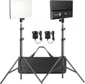 D50 LED Video Light Panel Lights 15.4", 2 Packs 45W 3000K-8000K Bi-Color Dimmable Photography Lighting, CRI 96+ Videography Lighting for Video Shooting/Gaming/Live Stream/Studio/Film