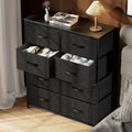 8-Drawer Fabric Dresser Storage Chest for Bedroom, Closet, Entryway, Storage Furniture for Adults, Black