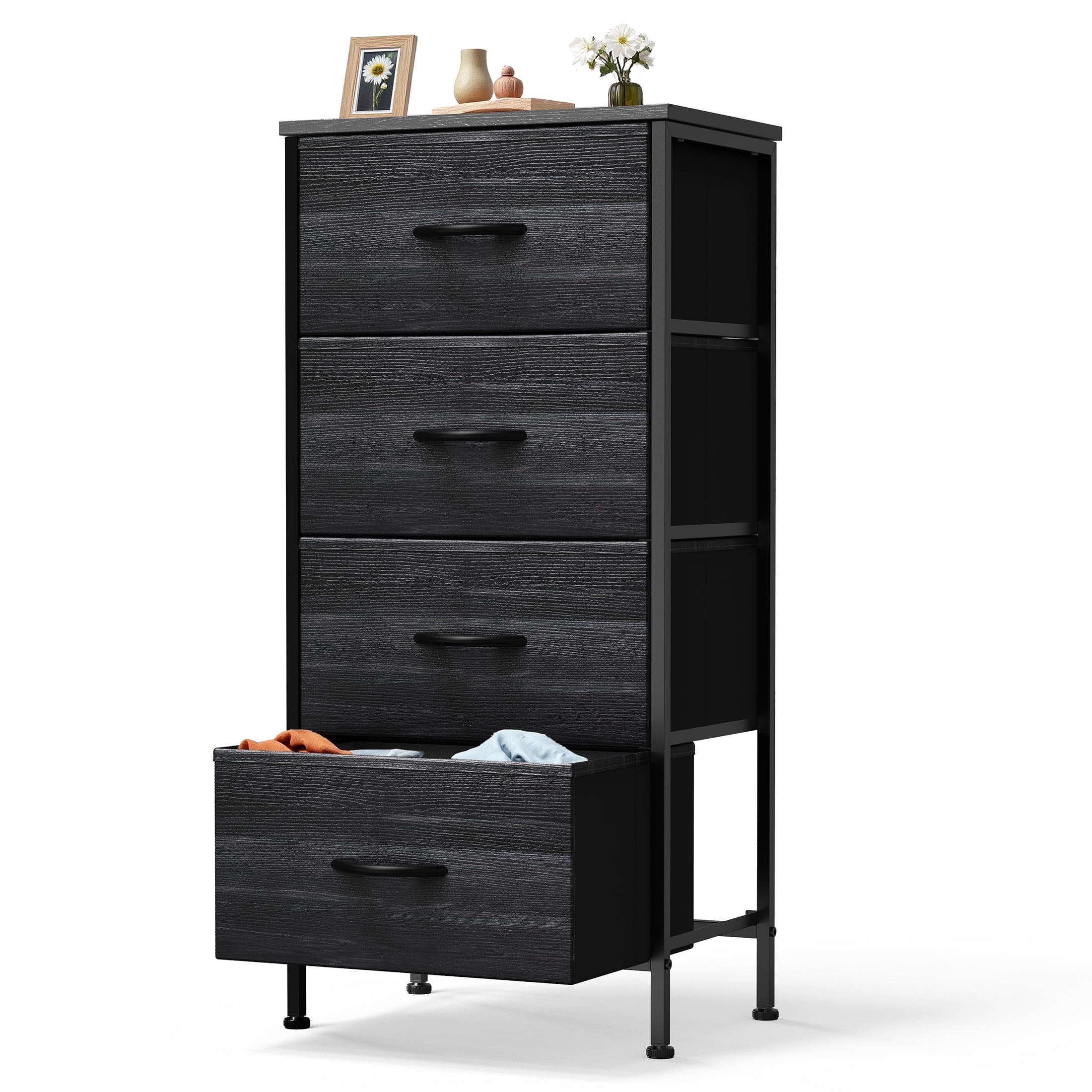 9 Drawers Fabric Dresser for Bedroom, Drawer Organizer Storage Cabinet for Closet, Clothes, TV Stand, Light Gary