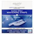 Equate Timeless White Teeth Whitening Strips, 10 Treatments (Compare to Crest 3D Whitestrips Classic White)