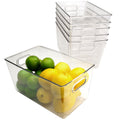 10.12" x 6.02" x 5.31" Rigid Plastic Clear Storage Bins for organizing and storing household goods, food, or Office supplies (Pack of 6) - EGP-HD-0370