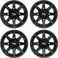 RT102 15in Wheels 15x7 4x137, 4 3 Offset, ATV UTV SxS Rims, Compatible with Can Am Commander Max Defender Max Pro Maverick X3 Maverick Trail, 4/137 Matte Black, Set of 4