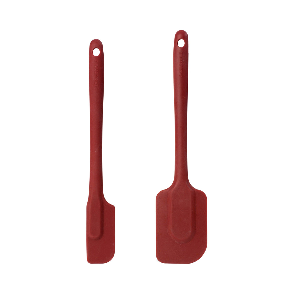 10 &amp; 10.5 in Silicone Solid Kitchen Spatula Set Red