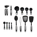 14-Piece Kitchen Tool and Gadget Kitchen Utensil Set in Black
