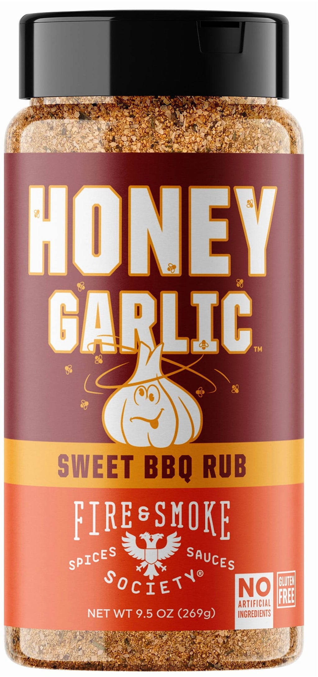 Fire &amp; Smoke Society Honey Garlic BBQ Rub, BBQ Seasoning, 9.5 Ounce Mixed  Seasonings Blend