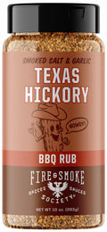 Fire &amp; Smoke Society Texas Hickory BBQ Seasoning Blend for Grilling, 10 oz Mixed Spices &amp; Seasonings