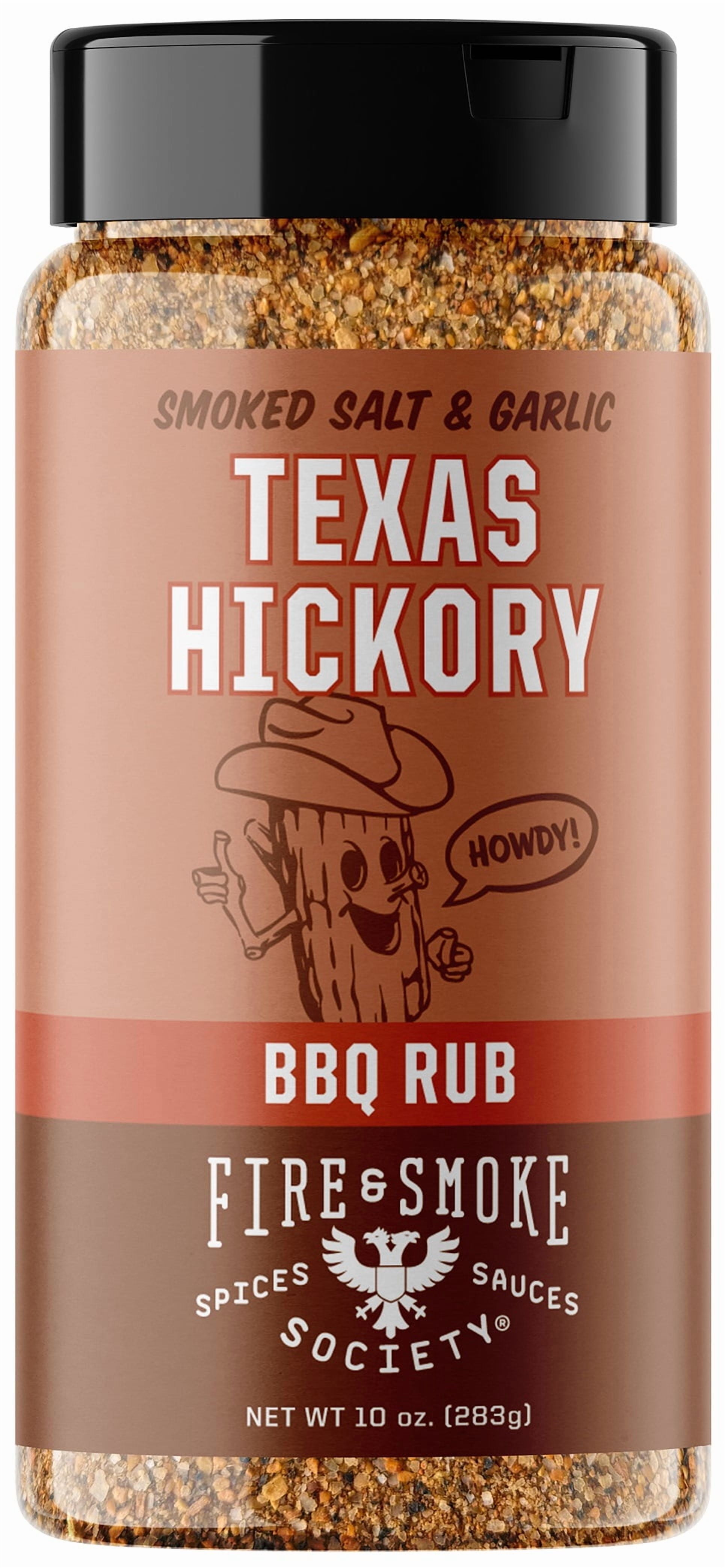 Fire &amp; Smoke Society Texas Hickory BBQ Seasoning Blend for Grilling, 10 oz Mixed Spices &amp; Seasonings