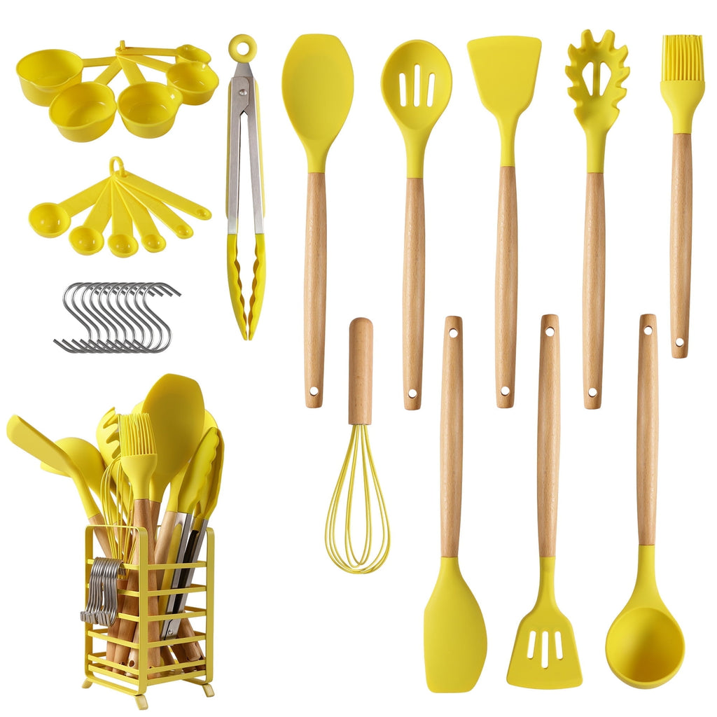 32 PCS Silicone Cooking Utensils Set, 446°F for Nonstick Cookware