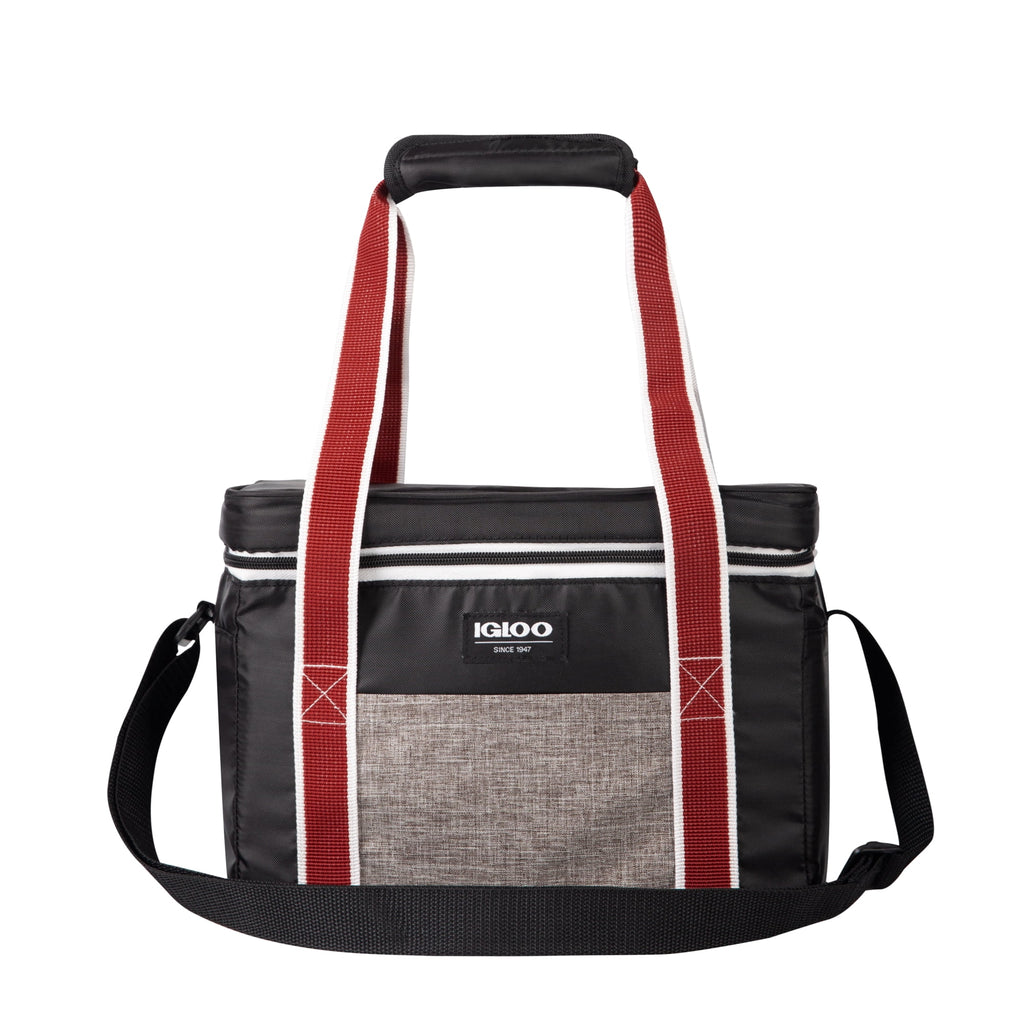 12 Can Capacity Heritage Lunch Companion Cooler Bag, Black and Red