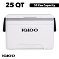 25 QT Marine Hard Sided Cooler, White