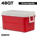 48 QT Laguna Hard Sided Ice Chest Cooler, Red