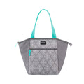 Essential Tote Lunch Bag Cooler, 14 Can Capacity, Gray and Teal