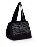Leftover Polyester Lunch Tote Cooler, 9 Can Capacity, Black and White, Well Suited to Hot or Cold Meals Away from Home