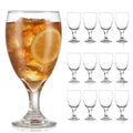 Classic Goblet Party Clear Glass Set of 12, Drinking Goblets for Iced Tea, Sangria, and More, Ideal Goblet Glassware for Parties