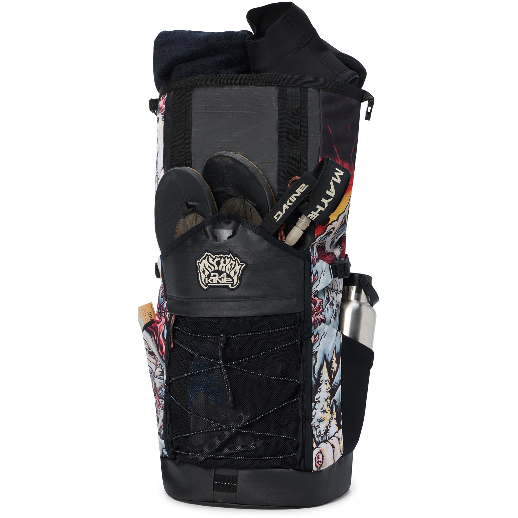 Dakine Mission Surf DLX Wet/Dry Rolltop Backpack 35L - Mayhem Marron