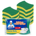 MR.SIGA Cellulose Scrub Sponge Strong Absorbent, Dual-Sided Dishwashing Sponge for Kitchen, 9 Pack