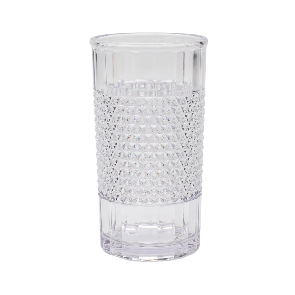 20 oz Clear Tall Acrylic Diamond Texture Tumbler