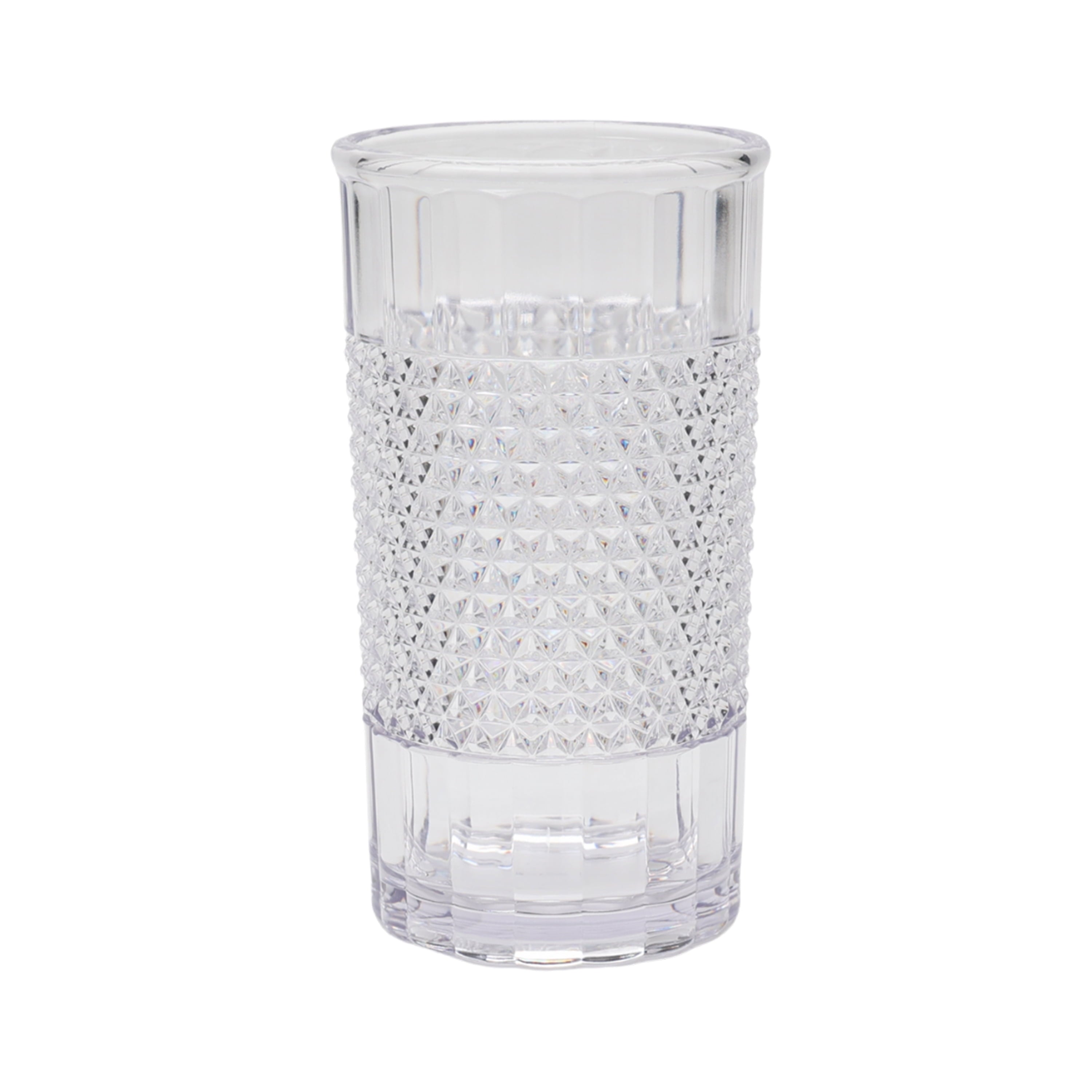 20 oz Clear Tall Acrylic Diamond Texture Tumbler