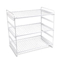3-Tier Shelf Organizer, Kitchen Counter Storage Rack for Pantry and Cabinet Organization, White