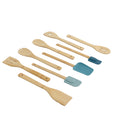 9-Piece Bamboo Gadgets Kitchen and Cooking Utensil Sets, Blue