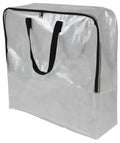 Clear 24 Gallon Heavy Duty Slim Storage and Moving Bag with Zipper Closure and Dual Carry Handles