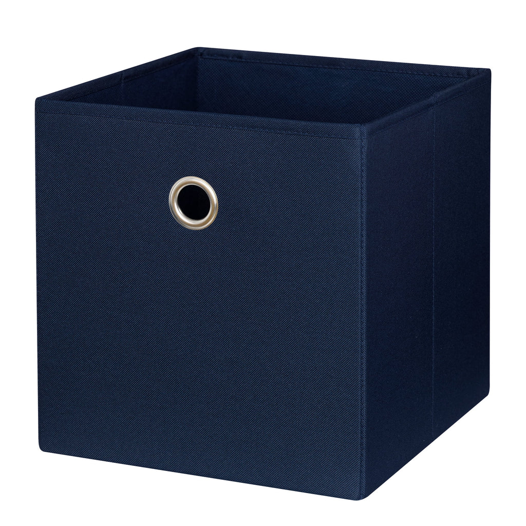 Collapsible Fabric Cube Storage Bin, Rich Black