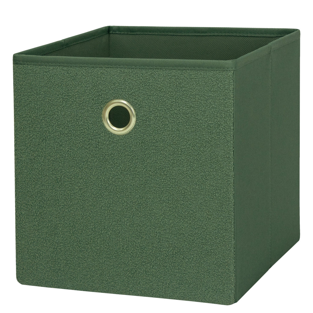 Collapsible Fabric Cube Storage Bin, Rich Black