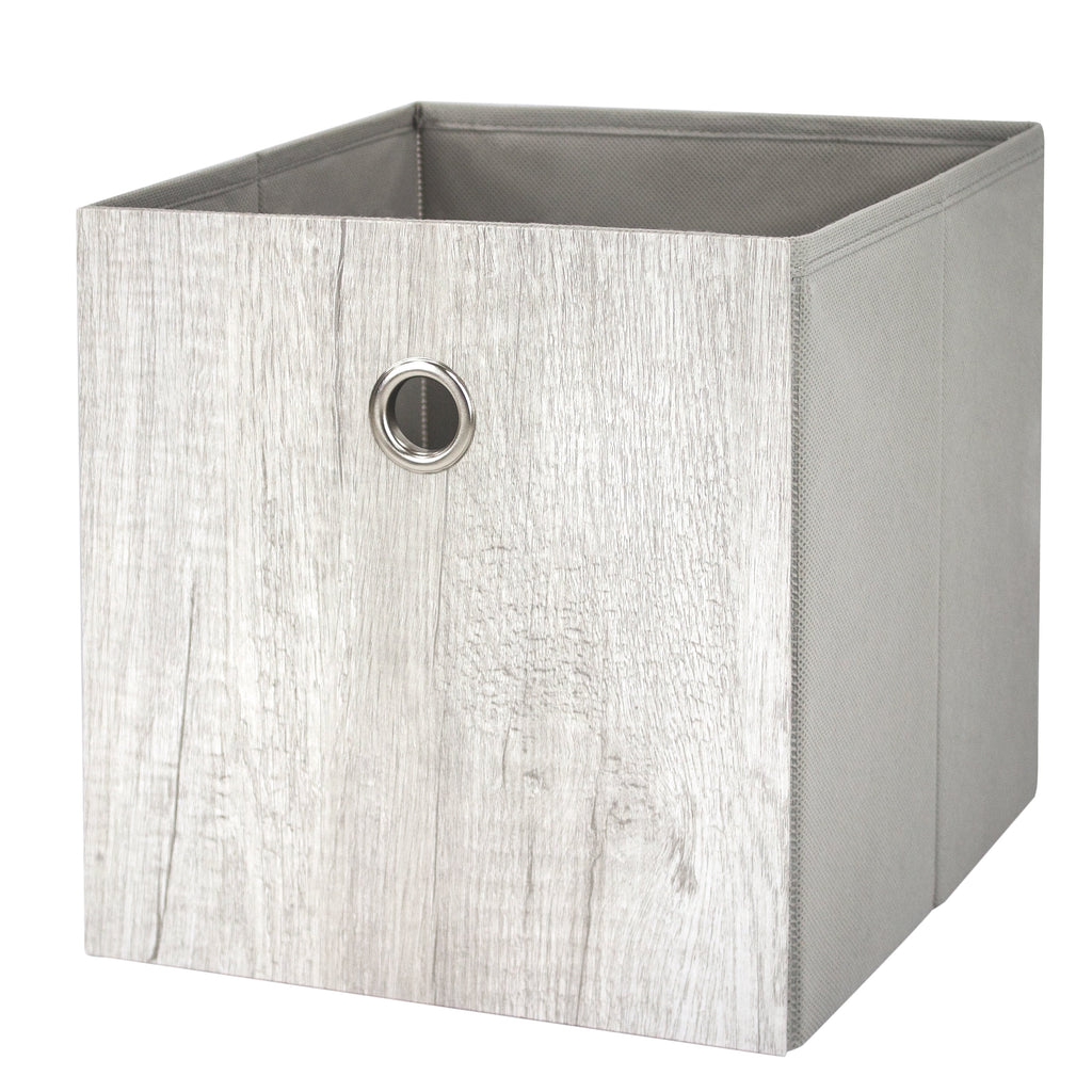 Collapsible Fabric Cube Storage Bin, Rich Black