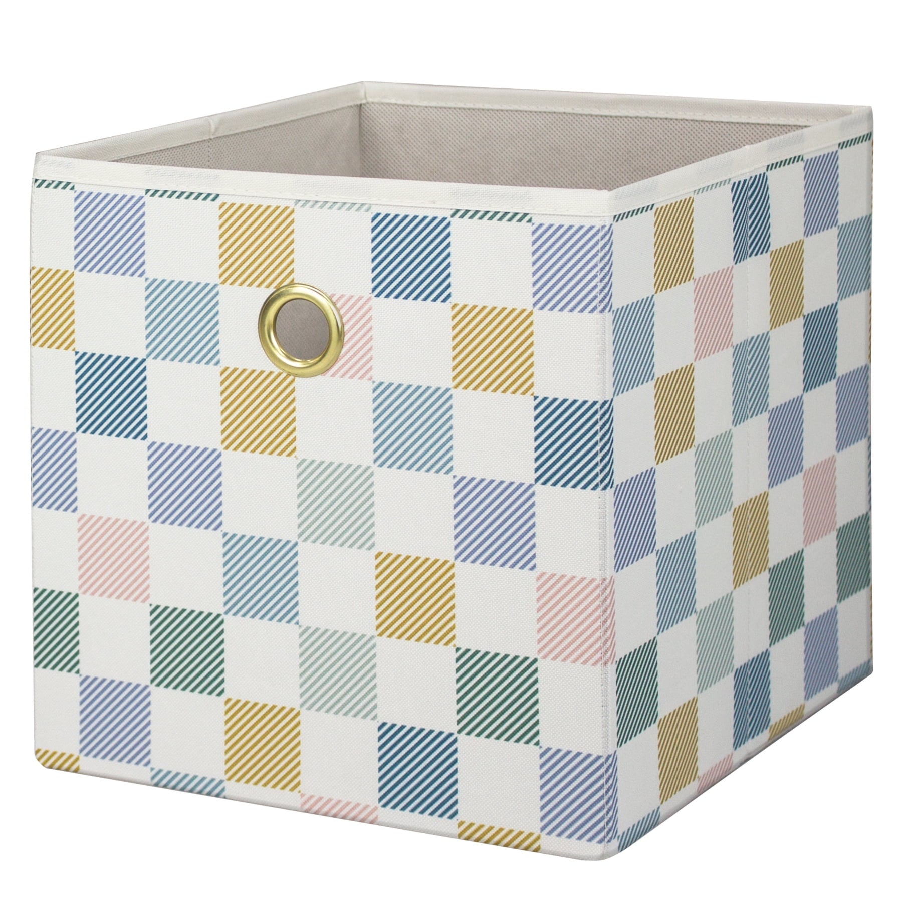 Collapsible Fabric Cube Storage Bin, Rich Black