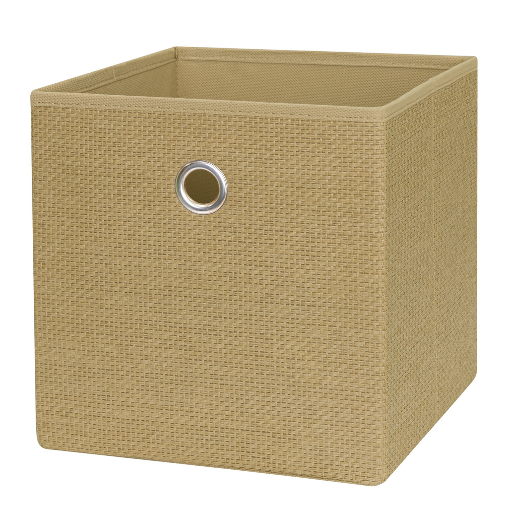 Collapsible Fabric Cube Storage Bin, Rich Black