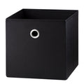 Collapsible Fabric Cube Storage Bin, Rich Black