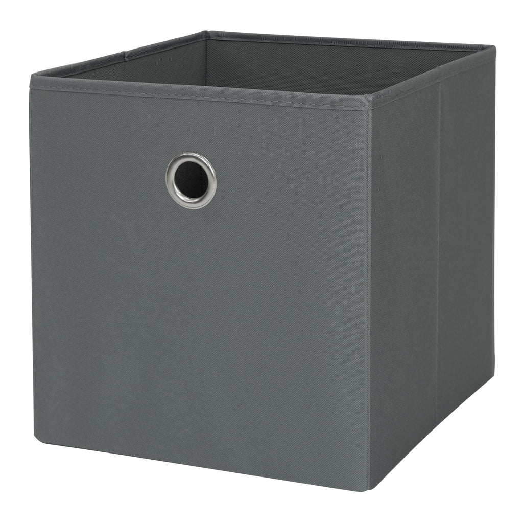 Collapsible Fabric Cube Storage Bin, Rich Black